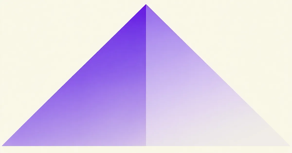 Abstract pyramid structure representing consulting-style pyramid principle storytelling