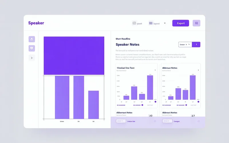 Finished Deckhalo presentation slide showing clean layout with chart and speaker notes