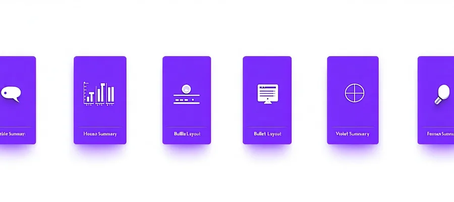 Five polished slide thumbnails showing structured deck output from Deckhalo: title slide, chart slide, analysis slide, recommendations slide, summary slide